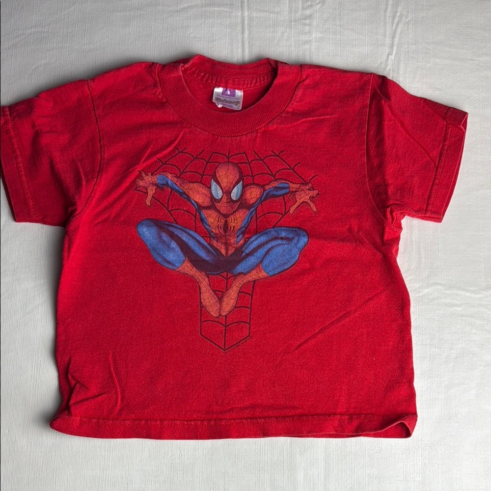 UNDEROOS Kids Red Spider-Man Graphic Short Sleeve T-Shirt Size S